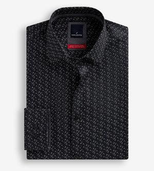 Slim Fit Stretch Dot Print Dress Shirt
