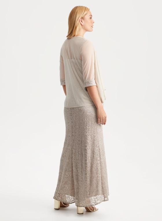 Glitter Lace Jacket & Dress Set